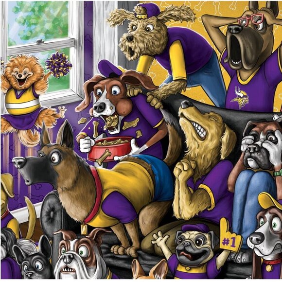 NEW! YouTheFan NFL Minnesota Vikings Purebred Fans 500 Piece Puzzle - Picture 2 of 7